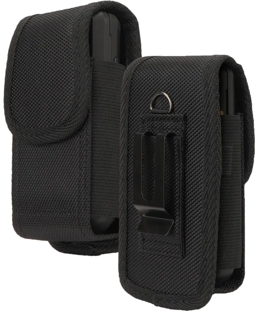[AUPMV1] Vertical canvas phone pouch, LARGE, Fits Sonim XP3+ (XP3900), CAT Flip