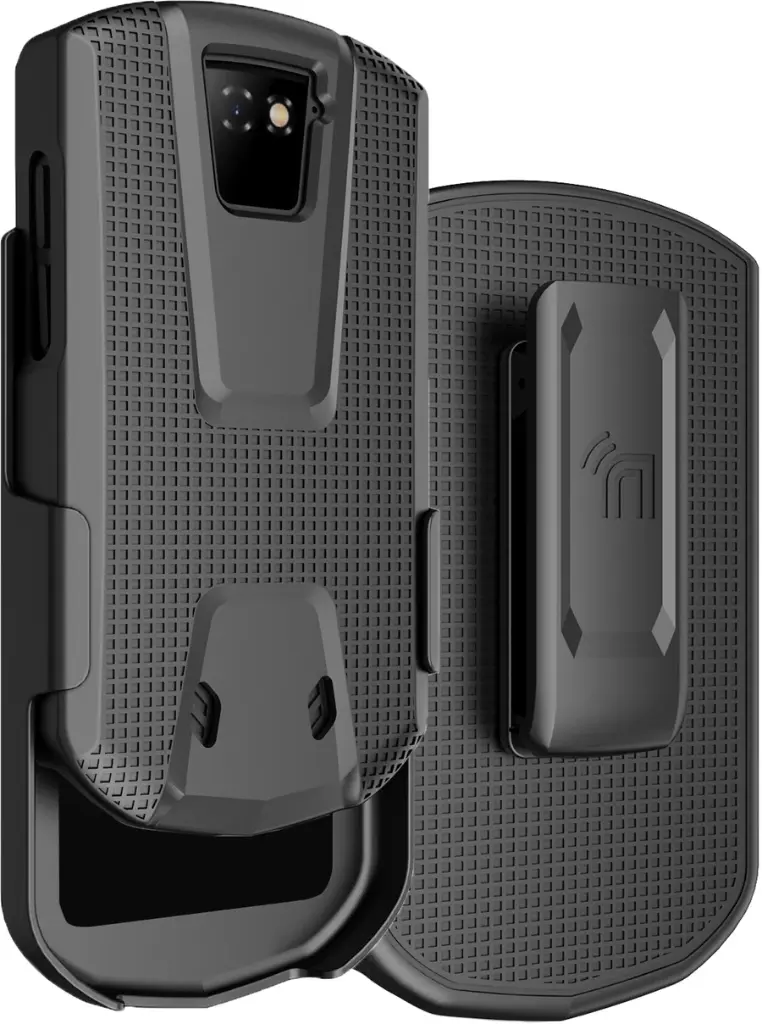 [AUPSCB:BLACK] Case for Unihertz Titan Pocket, Hard Protective Case + Belt Holster (Black)