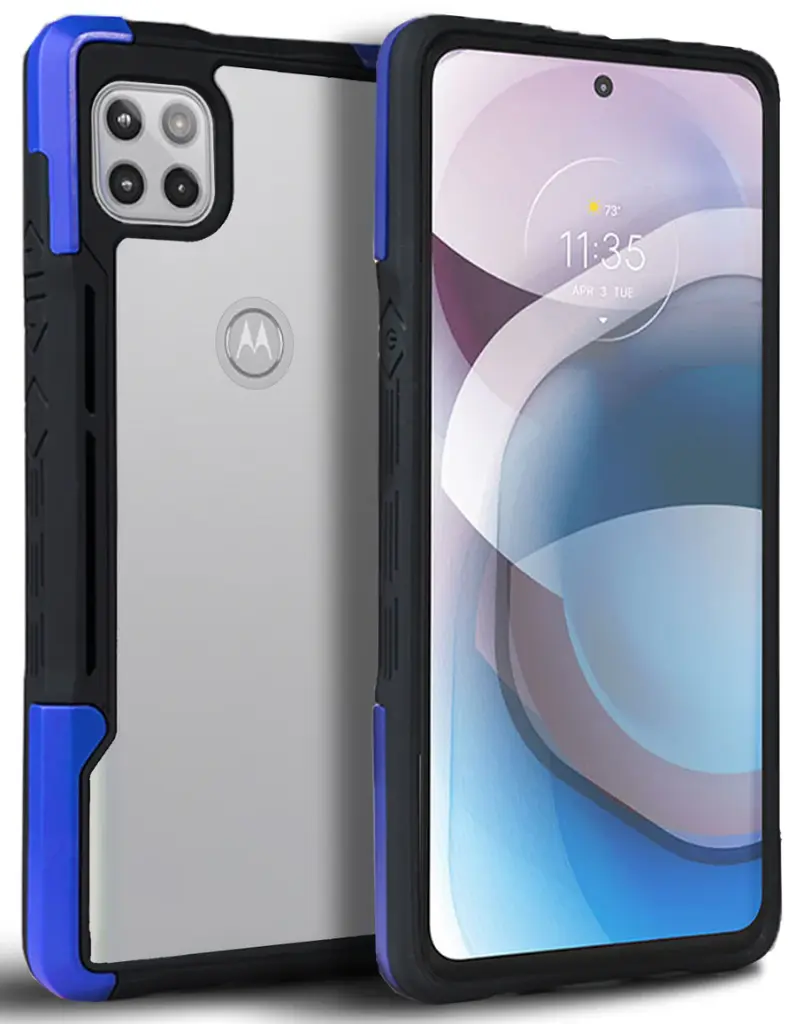 Case for Motorola One 5G Ace, Hybrid / TPU, With Transparent Back