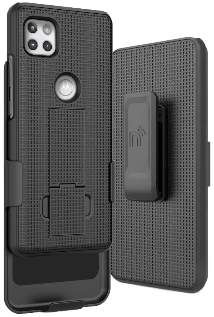 Case for Motorola One 5G Ace, Protective Case + Belt Holster