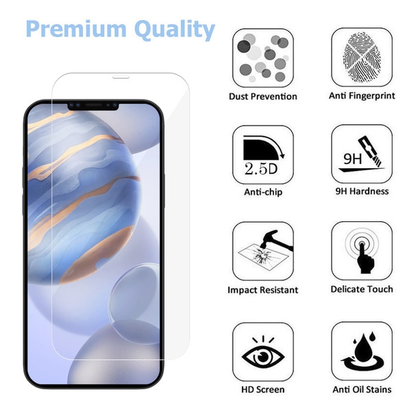 [AI12SP] Screen Protector for iPhone 12 / 12 Pro, two-pack