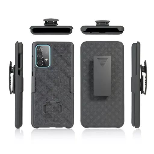 [AS10CB] Case for Galaxy S10e, Hard Protective Case + Belt Holster, Black (Not wireless charging compatible)