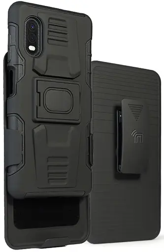 [ASXPCBHD] Case for Galaxy XCover Pro, Heavy Duty Protective Case + Belt Holster, Black