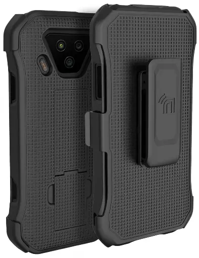 [AK71CB] Case for Kyocera E7110, Hard Protective Case + Belt Holster, Black