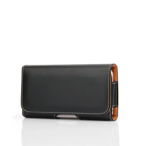 [AUPMSH5] Horizontal leather smartphone pouch, Black, 5"