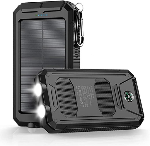 [MPBS] USB Power Bank - 36800 mAh - with solar panel and flashlight