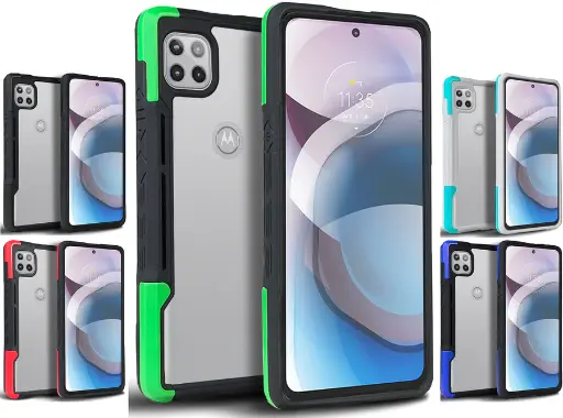 Case for Motorola One 5G Ace, Hybrid / TPU, With Transparent Back