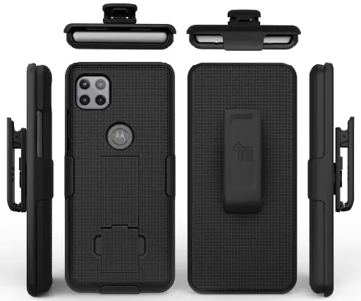 Case for Motorola One 5G Ace, Protective Case + Belt Holster